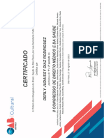 Certificado II Congresso de Direito Médico e Da Saúde OAB São Paulo