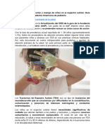 Identificación, Evaluación y Manejo de Niños en El Espectro Autista