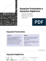 Equacoes Fracionarias e Equacoes Algebricas
