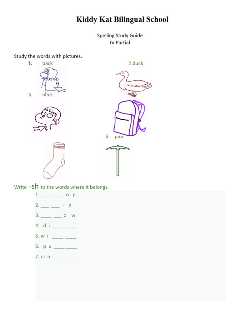 Spelling Study Guide1st Pdf