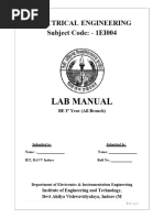 Electrical Lab Mannual