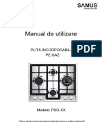 Manual de Utilizare Plita Incorporabila Pe Gaz Samus psg-64sg2