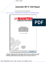 Manitou Telehandler MT X 1030 Repair Manual
