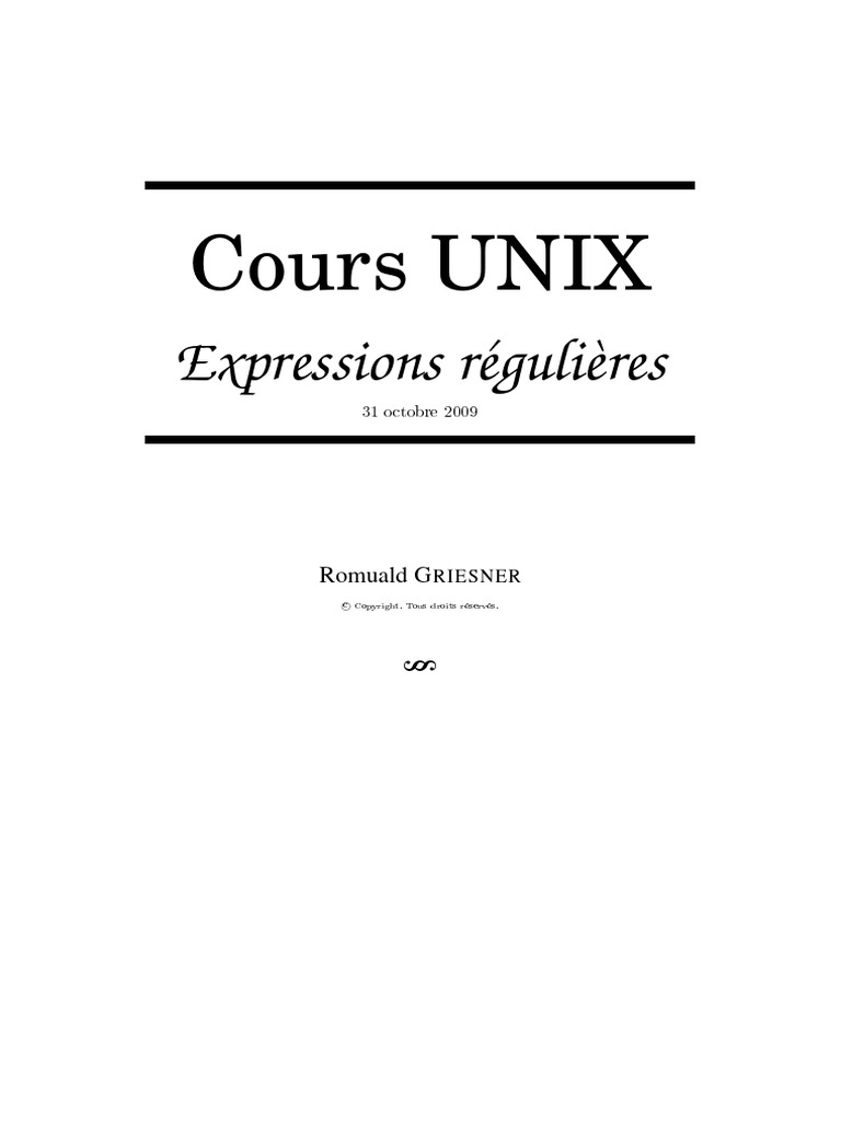 Expressions Régulières | PDF | Arts du langage et discipline