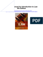 Solution Manual For Introduction To Law 6th Edition