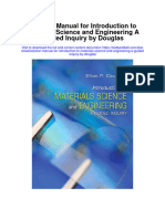 Solution Manual For Introduction To Materials Science and Engineering A Guided Inquiry by Douglas