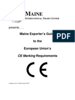 Maine Exporter's Guide To The European Union's: CE Marking Requirements
