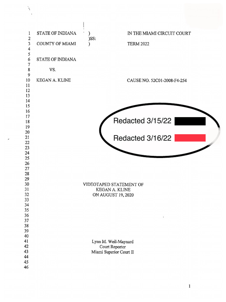Kegan Kline Transcript | PDF