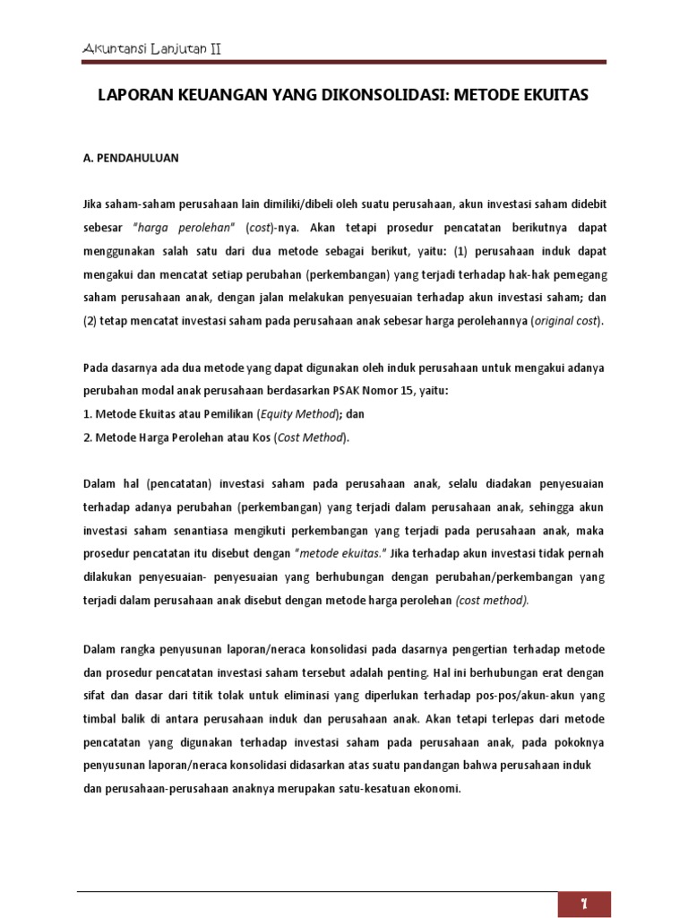 Akuntansi Lanjutan Ii