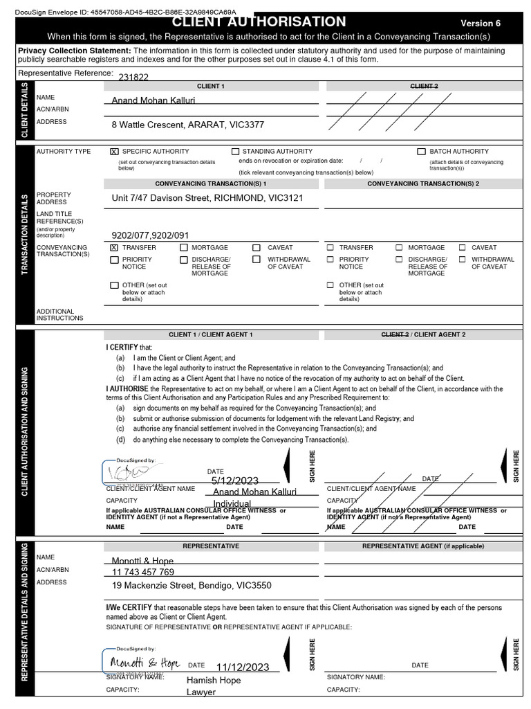 VOI Client Authority-Signed | PDF