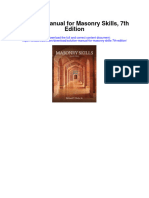 Solution Manual For Masonry Skills 7th Edition