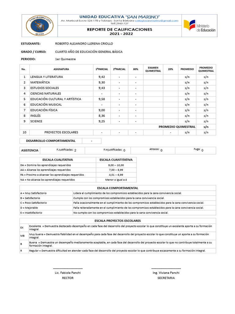 Q1 Cuarto Ano de Educacion General Basica | PDF