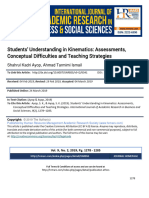 Students' Understanding in Kinematics - Assessments Conceptual Difficulties and Teaching Strategies by Shahrul Kadri Ayop & Ahmad Tarmimi Ismail