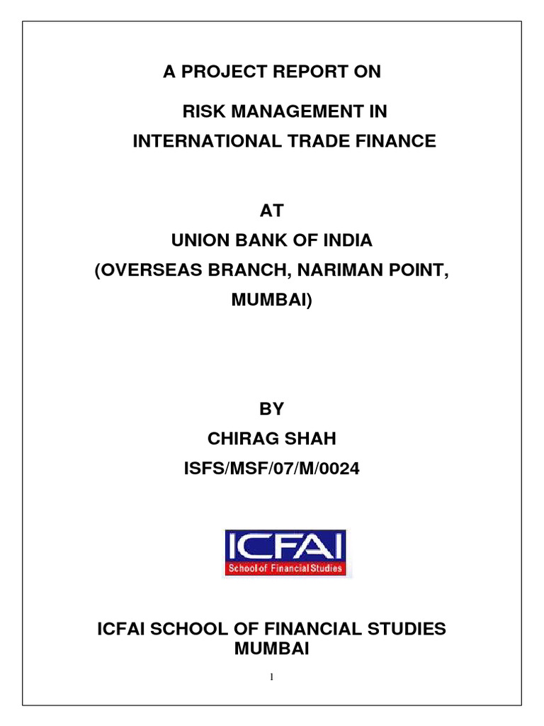 Risk Management in International Trade Finance | PDF