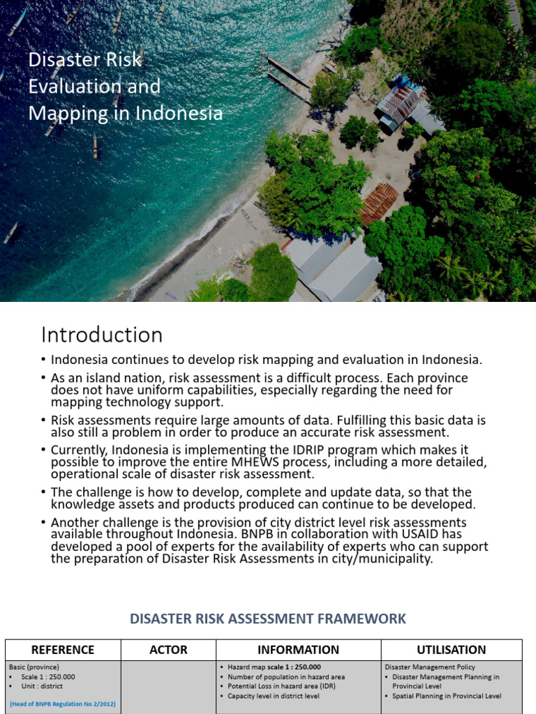 Indonesia Disaster Risk Mapping Overview | PDF