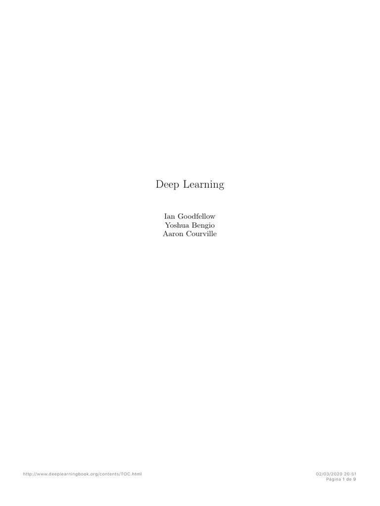 Deep Learning Book Overview | PDF
