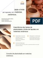 Testes de Plasticidade e Limite de Liquidez em Materiais Ceramicos