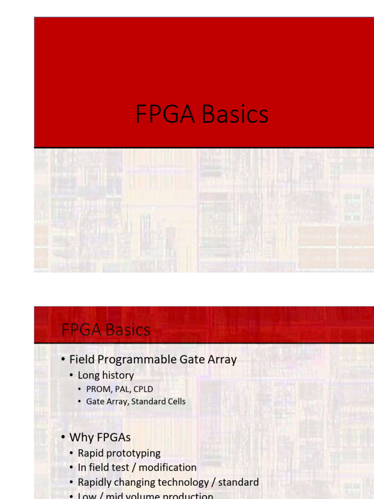 FPGA Basics 1704320928 | PDF