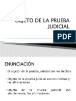 2da Clase Probatorio Objeto de La Prueba Judicial