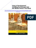 Training Development Communicating For Success 2nd Edition Beebe Mottet Roach Test Bank