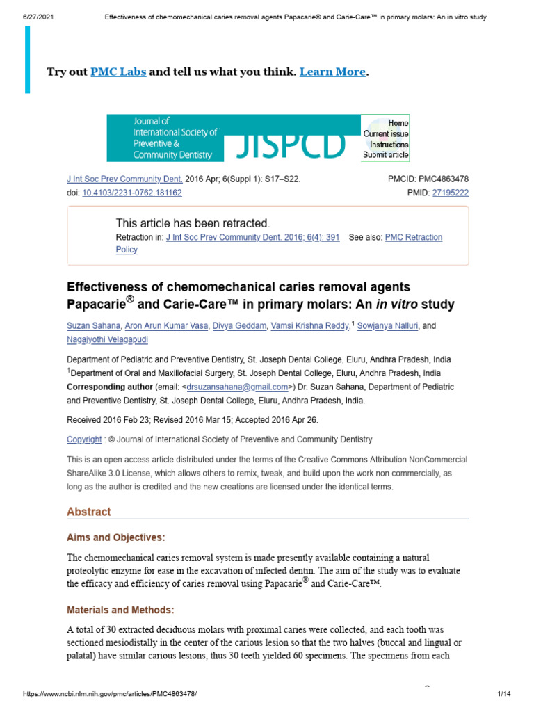 Effectiveness of chemomechanical caries removal agents papacarie® and
