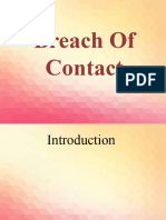 Breach of Contact