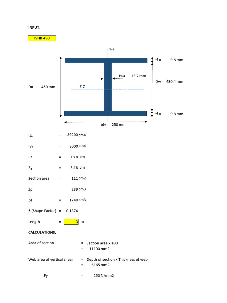 Steel Column FOR SCRIBD | PDF | Young's Modulus | Strength Of Materials