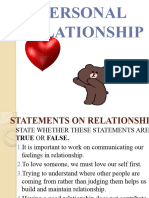 PERSONAL RELATIONSHIP Book