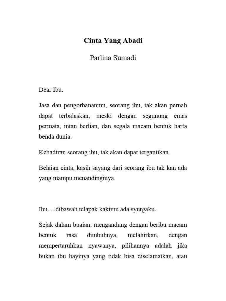 Cinta Yang Abadi | PDF | Puisi