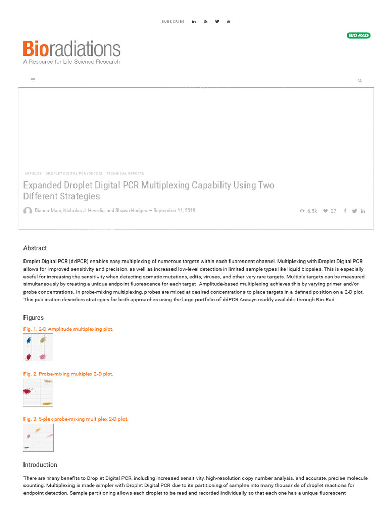 Expanded Droplet Digital PCR Multiplexing Capability - Bioradiations ...