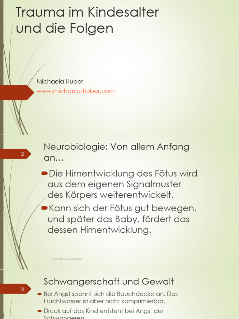 Trauma Im Kindesalter Und Die Folgen | PDF