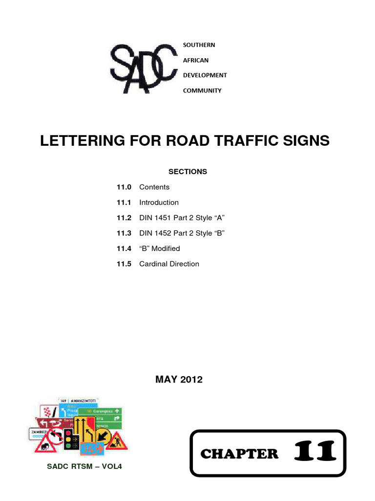 Road Sign Lettering Standards in Kenya | PDF