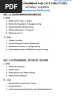 C Programming and Data Structures