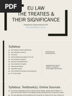 Eu Treaties and Significance