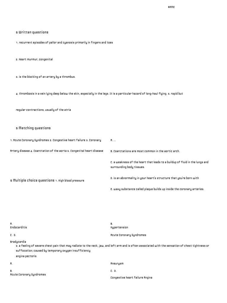 4 sf worksheet cvs genpath pdf heart vein