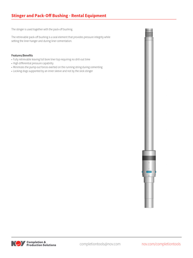 Stinger Packoff Bushing Data Sheet PDF