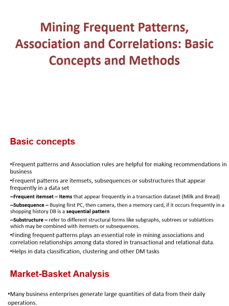 Mining Frequent Patterns, Association and Correlations - Basic Concepts ...