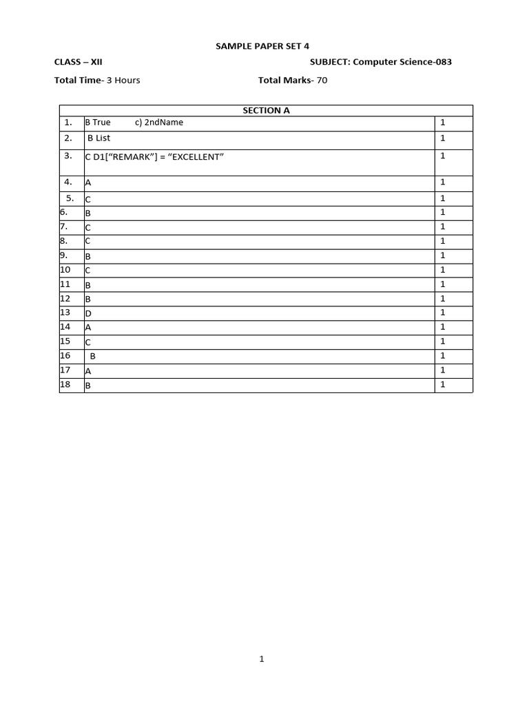 4th Paper Solution | PDF