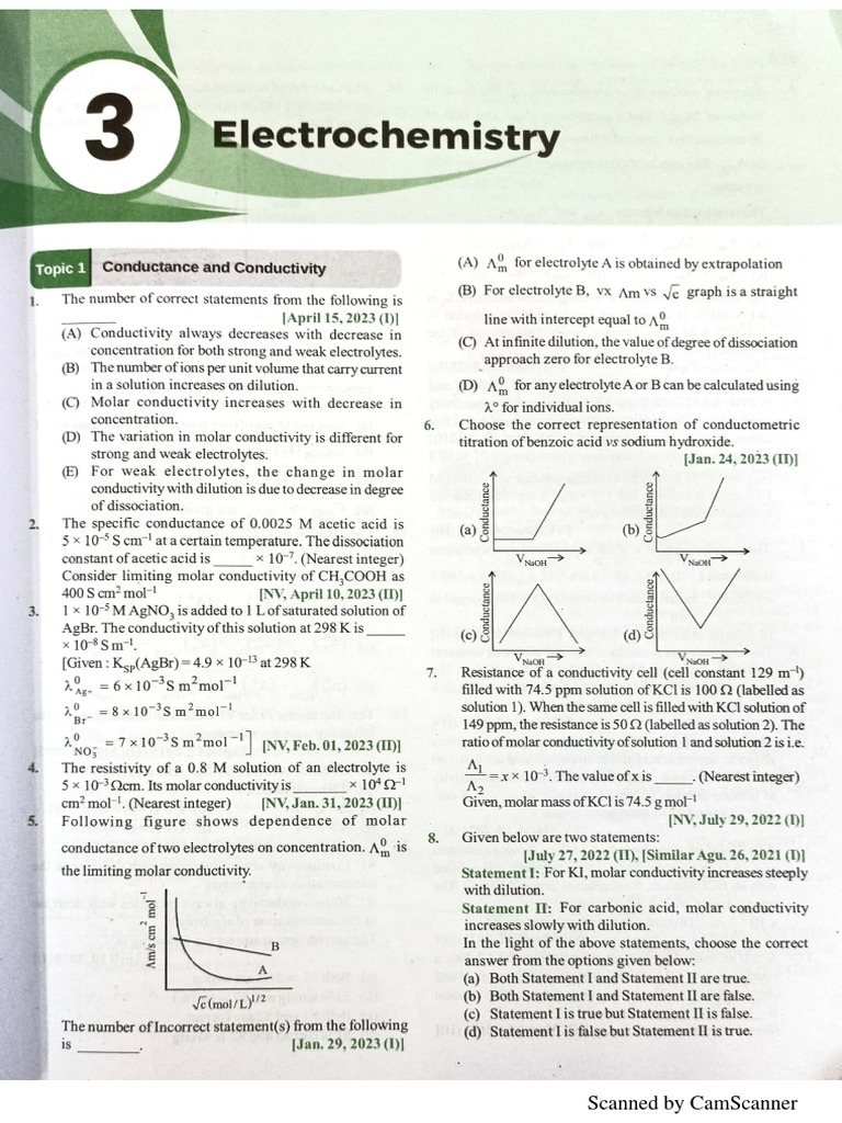 Electrochem PYQ's Adv'24 PDF