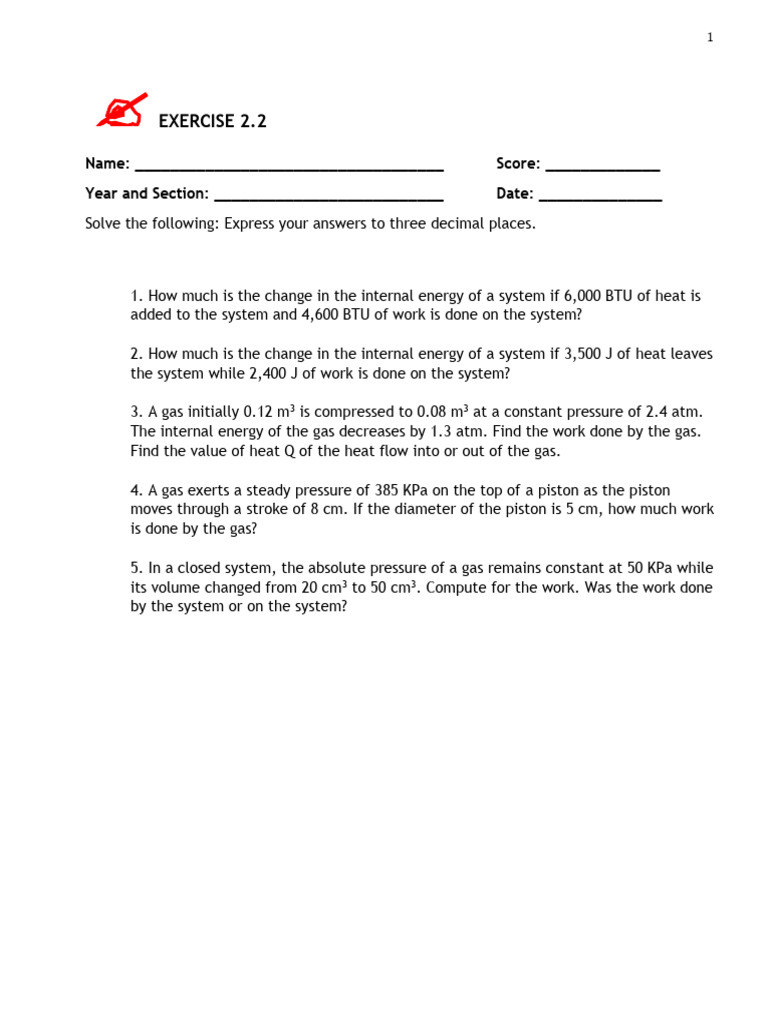Exercise 2.2 | PDF