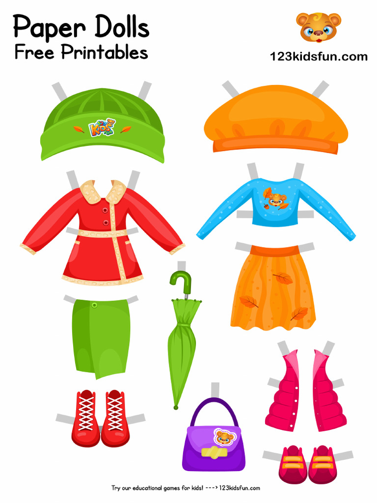 Printable-Little-Princess-Paper-Doll-Autumn-Dresses-03 | PDF