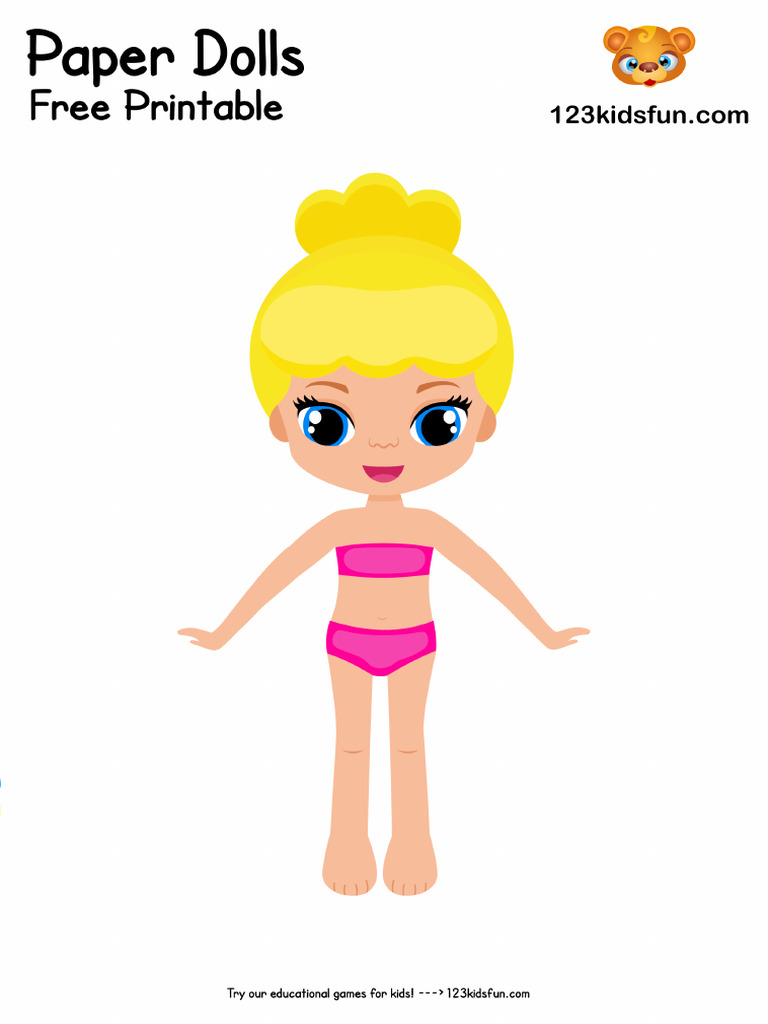 Printable Little Princess Paper Doll Dresses 01 PDF