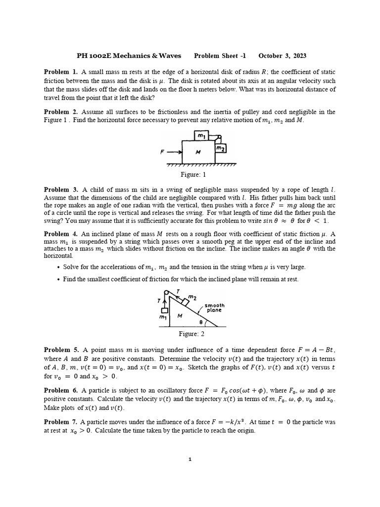 Problem Set-I | PDF