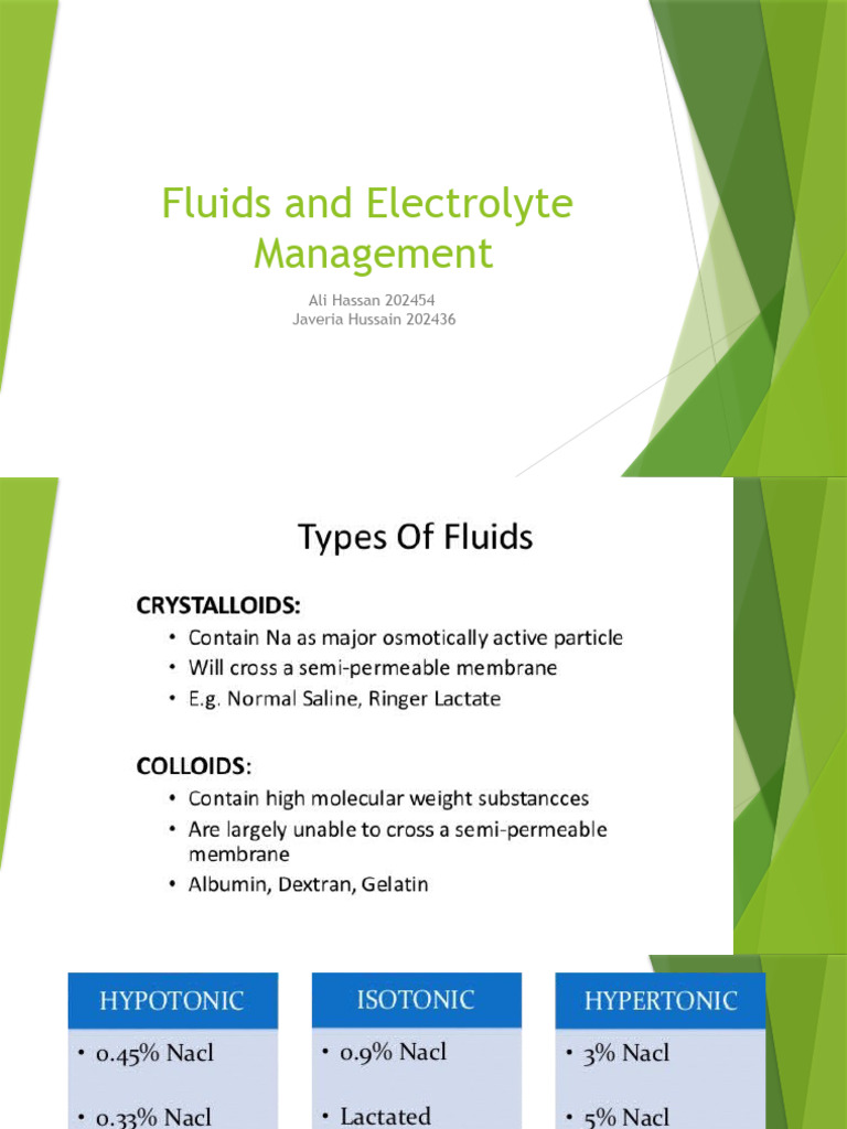 Pediatric Fluid and Electrolyte Management | PDF | Dehydration | Saline ...