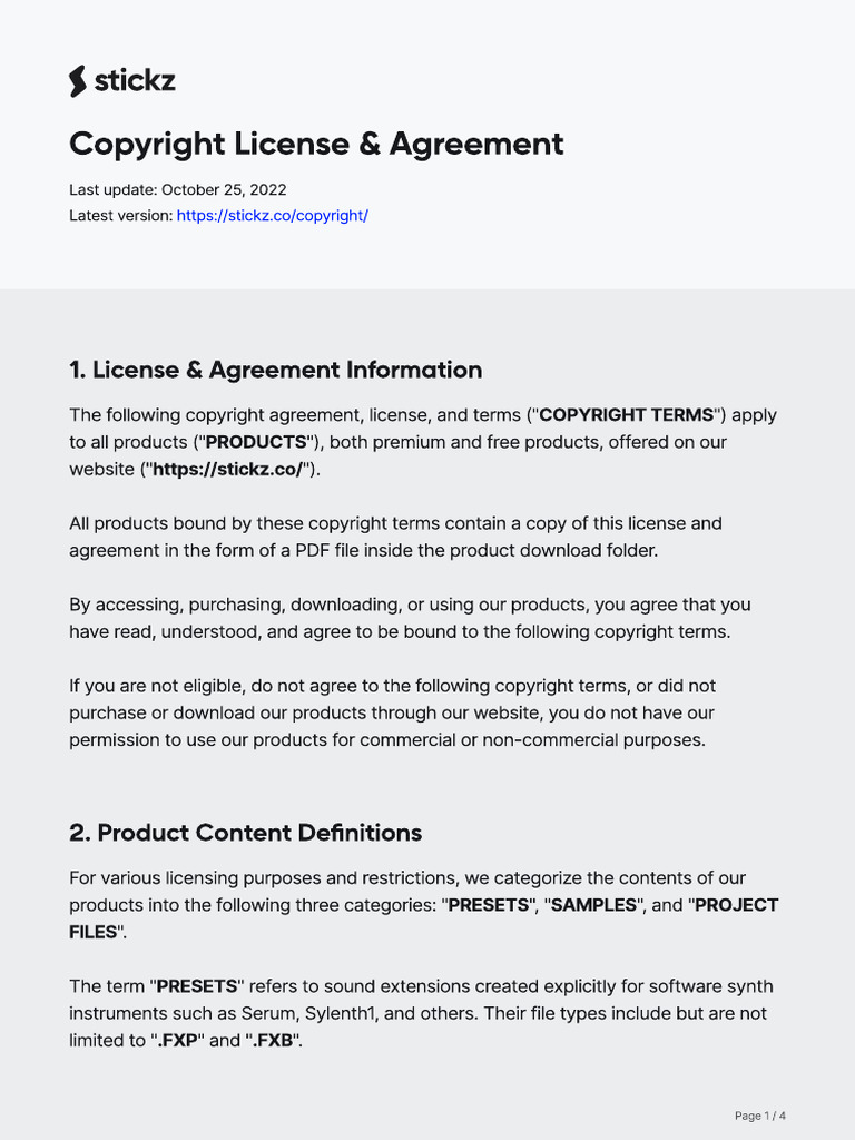 Copyright License Agreement | PDF