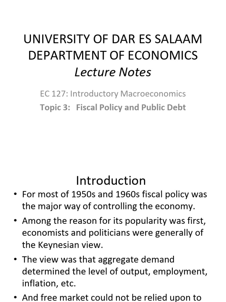 Fiscal Policy and Public Debt Overview | PDF | Government Budget ...