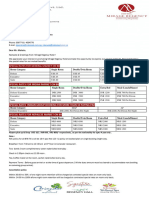 Rate Proposale, Tantative Formate For Travel Agents