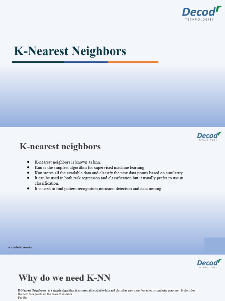 14 K - Nearest Neighbours | PDF