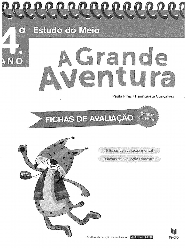 4º Ano - Estudo Meio - Fichas de Avaliação - A Grande Aventura | PDF