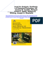 Solution Manual For Analysis Synthesis and Design of Chemical Processes 4 e 4th Edition Jessica W Castillo Richard Turton Richard C Bailie Wallace B Whiting Joseph A Shaeiwitz